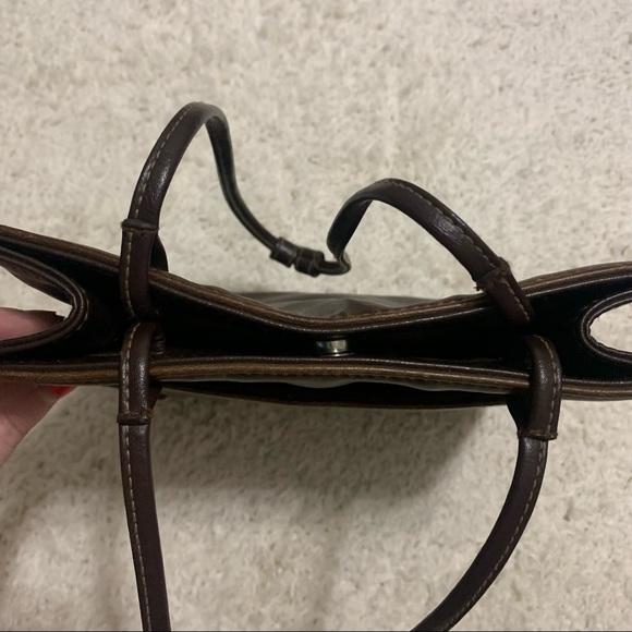 VINTAGE Dark Brown Faux Leather-Like Braided Bag Mini Purse - Picture 11 of 16